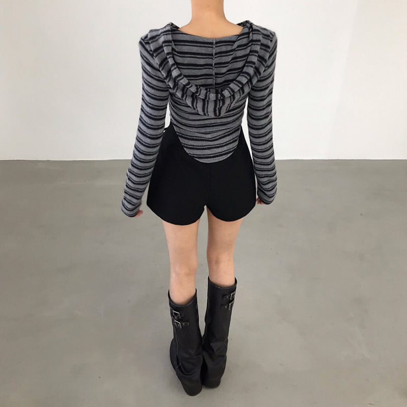 Twomoon - Korean Women Fashion - #momslook - Luigi Hood Tee - 4