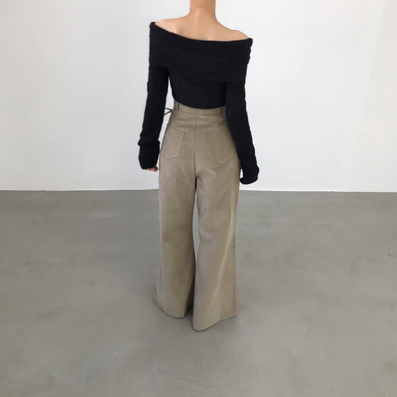 Twomoon - Korean Women Fashion - #womensfashion - French Shoulder Tee - 11