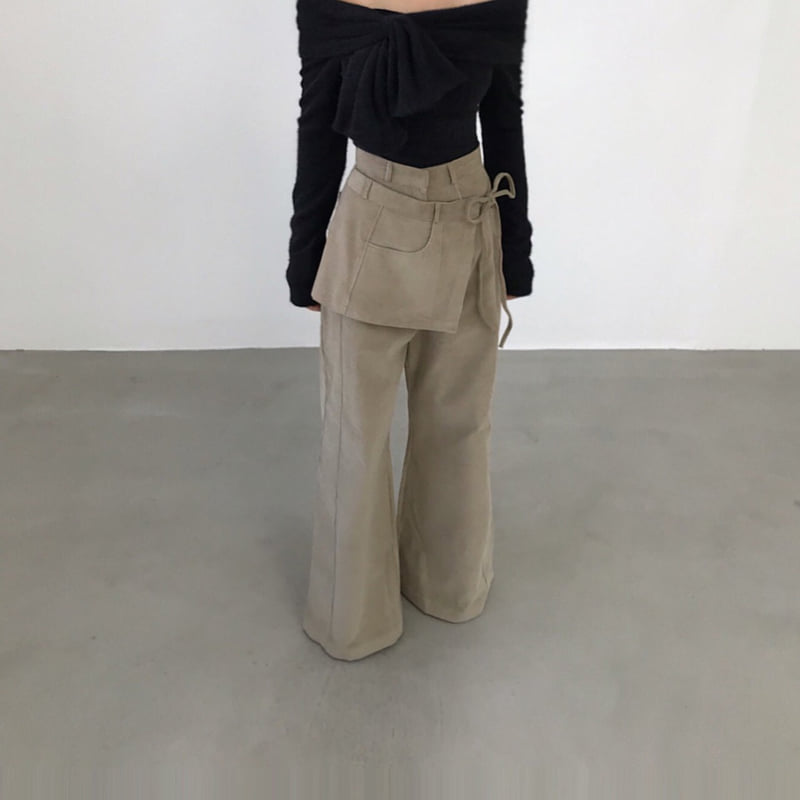 Twomoon - Korean Women Fashion - #womensfashion - Corduroy One-Flap Pants - 8