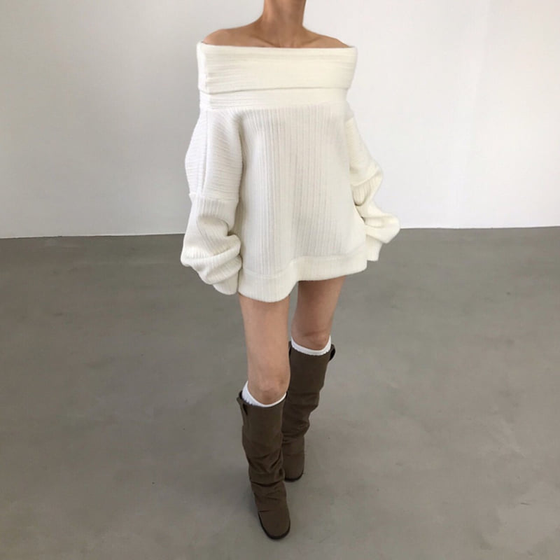 Twomoon - Korean Women Fashion - #womensfashion - Turtle Wide Knit - 3