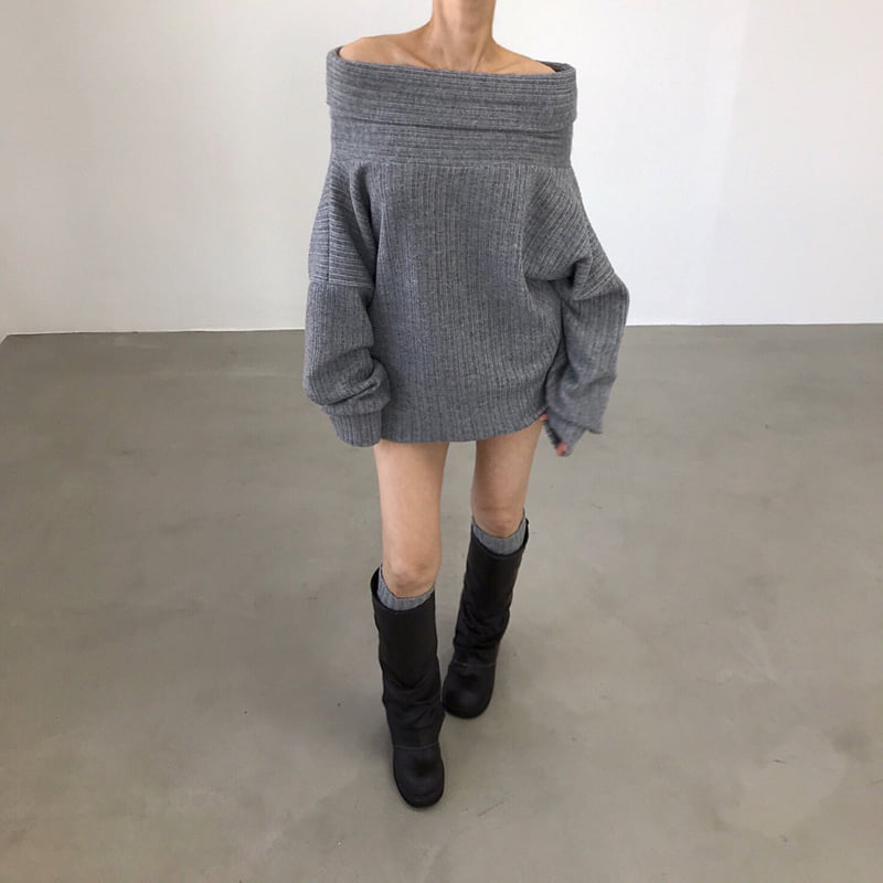 Twomoon - Korean Women Fashion - #womensfashion - Turtle Wide Knit - 7