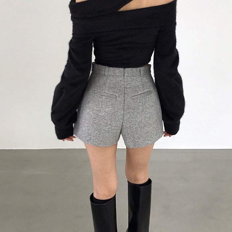 Twomoon - Korean Women Fashion - #momslook - December Wool Flap Pants - 4