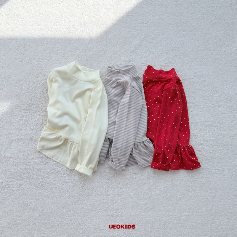 U Eo - Korean Children Fashion - #designkidswear - Opening Frill Turtleneck Tee