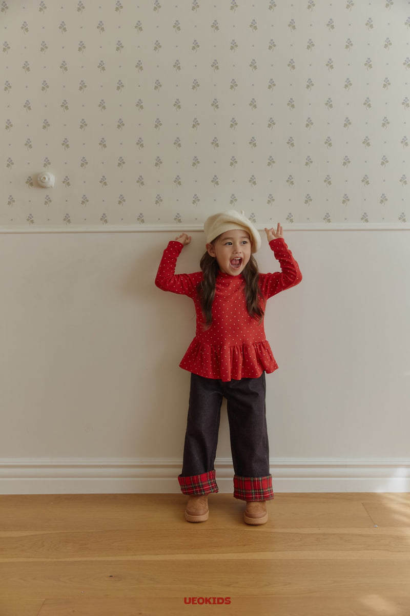 U Eo - Korean Children Fashion - #fashionkids - Opening Frill Turtleneck Tee - 4