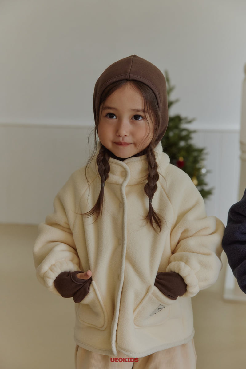 U Eo - Korean Children Fashion - #kidsshorts - Pompom Fleece Jacket - 5