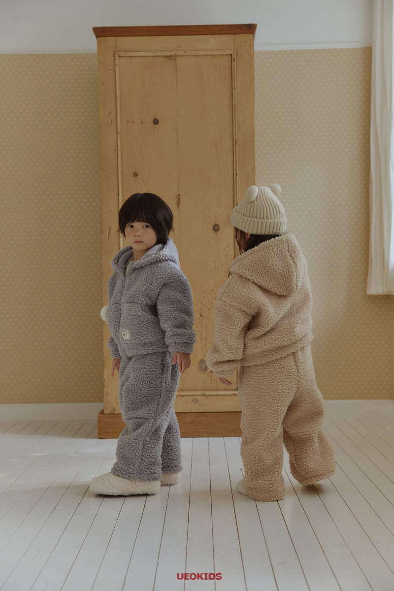 U Eo - Korean Children Fashion - #kidsshorts - Cold Fleece Hood Zip-up - 3
