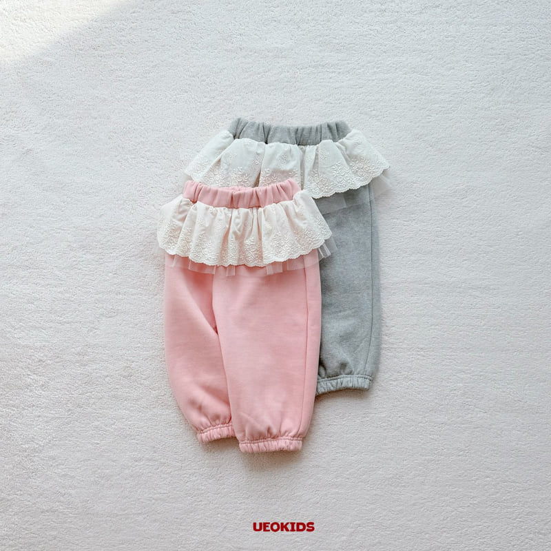 U Eo - Korean Children Fashion - #kidsshorts - Hug Me Lace Jogger Pants