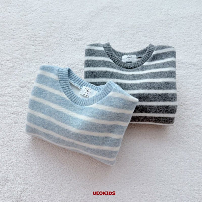 U Eo - Korean Children Fashion - #kidsstore - Alps Stripe Knit