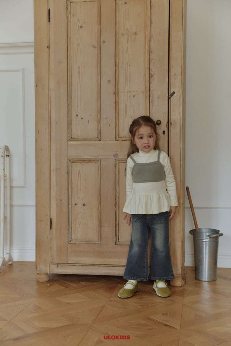 U Eo - Korean Children Fashion - #magicofchildhood - Love Pocket Denim Bootcut Pants - 10
