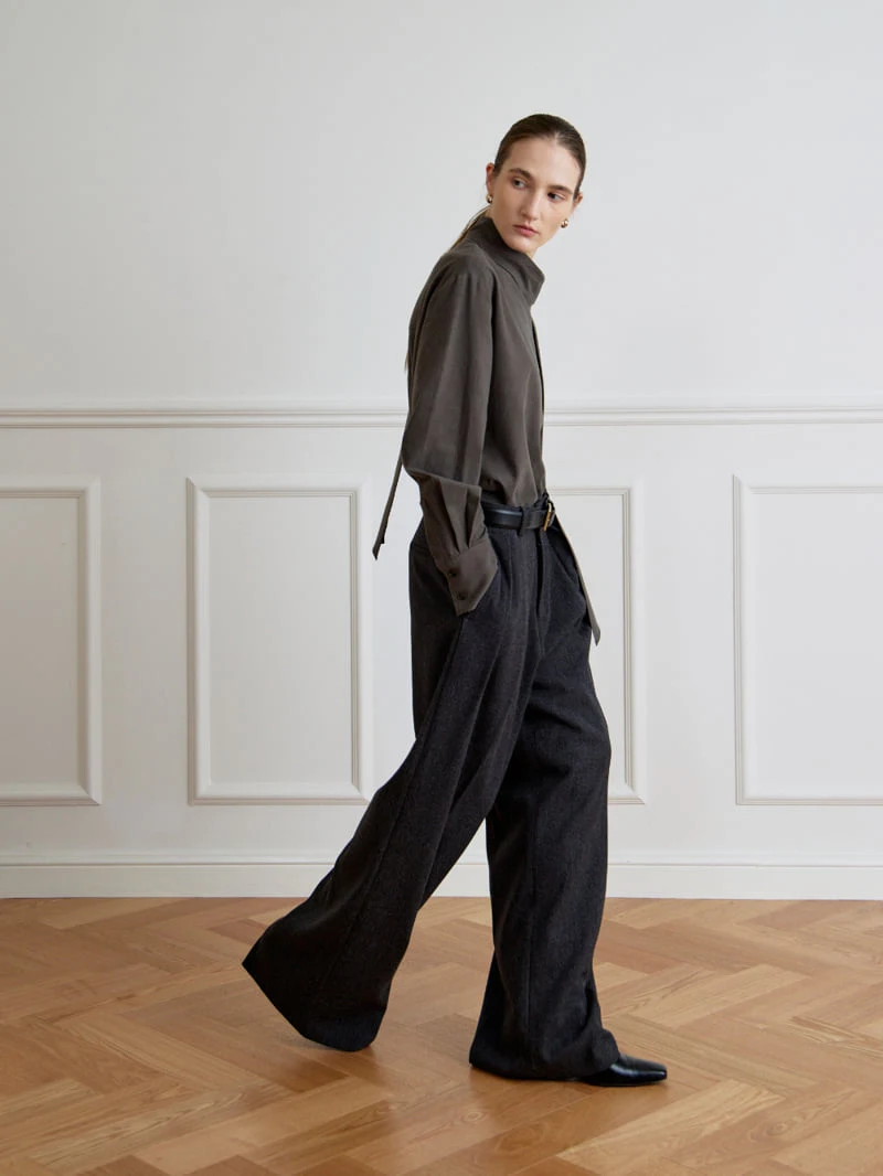 Understanding - Korean Women Fashion - #momslook - Deep Doff Pants - 6
