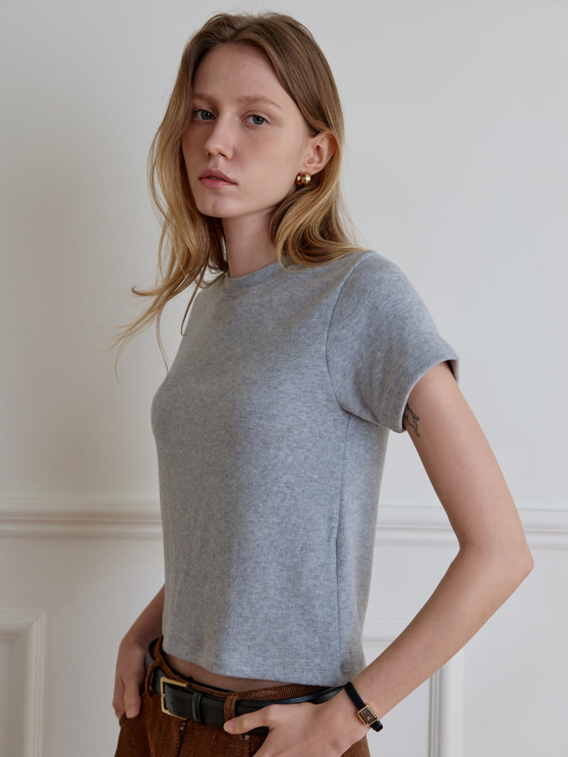 Understanding - Korean Women Fashion - #momslook - Louis Fleece Short Sleeve Tee - 6