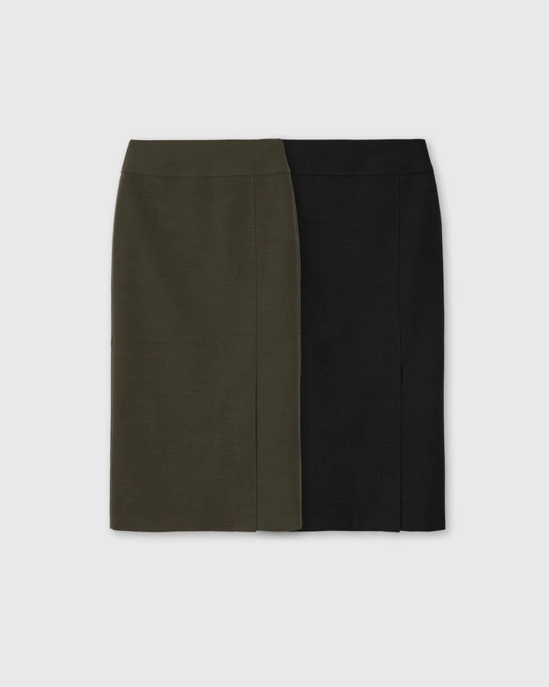 Understanding - Korean Women Fashion - #momslook - Slit Long Skirt