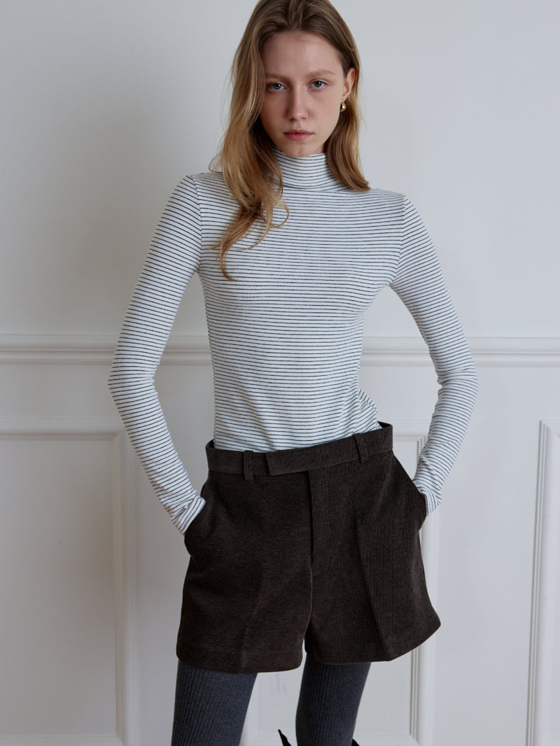 Understanding - Korean Women Fashion - #momslook - Snow Mock Neck Tee - 3