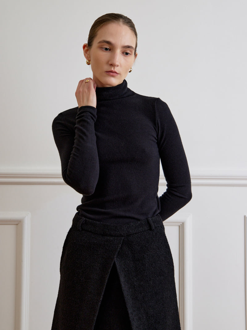 Understanding - Korean Women Fashion - #momslook - Snow Mock Neck Tee - 9