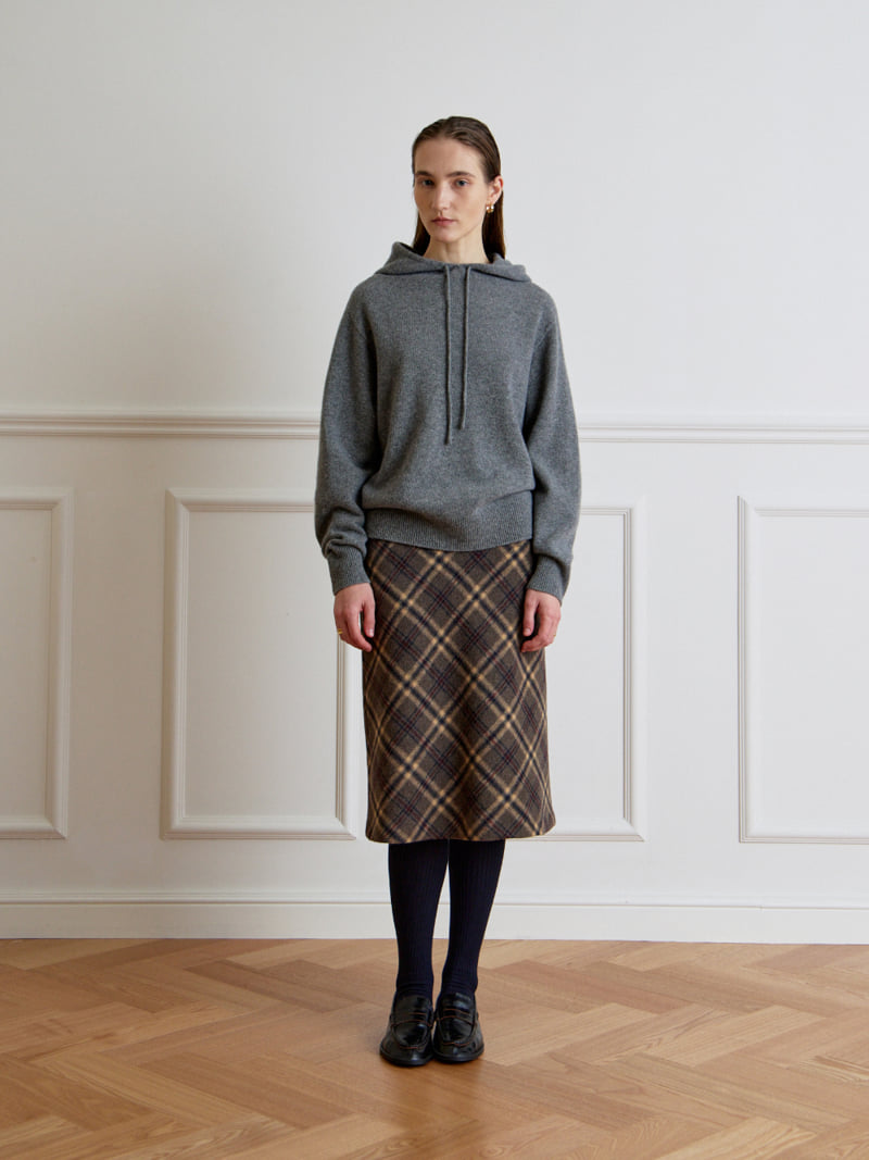 Understanding - Korean Women Fashion - #momslook - Check Midi Skirt