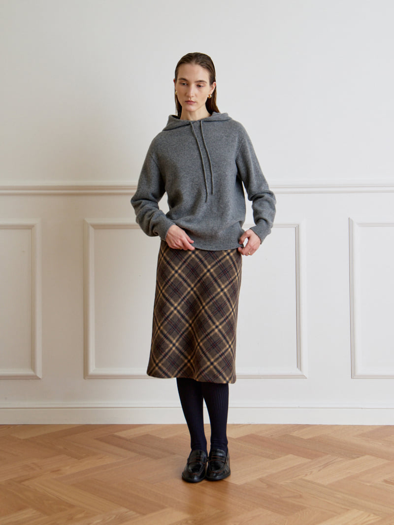 Understanding - Korean Women Fashion - #momslook - Check Midi Skirt - 2