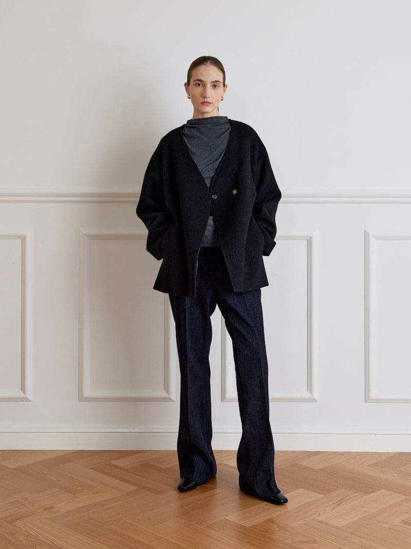 Understanding - Korean Women Fashion - #pursuepretty - Bouclé Line Cardigan Jacket