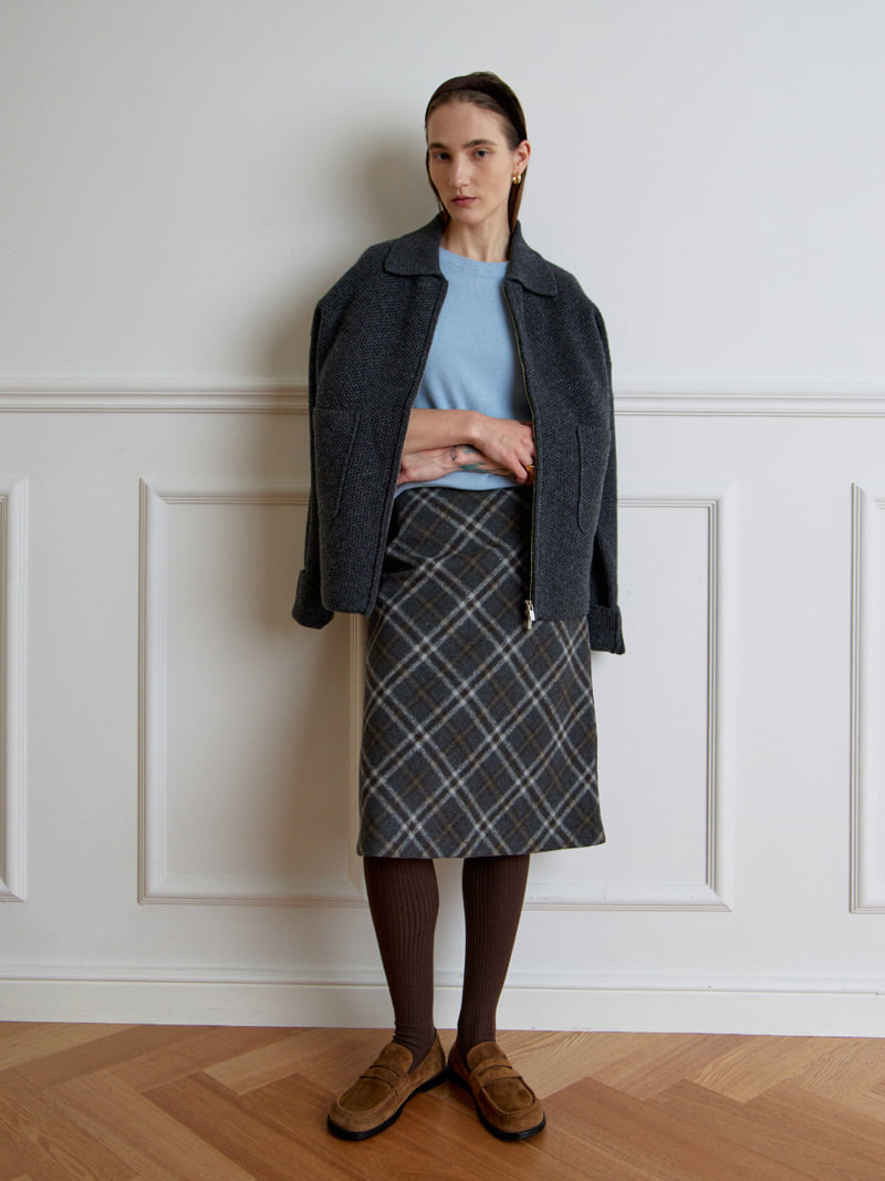 Understanding - Korean Women Fashion - #romanticstyle - Check Midi Skirt - 8