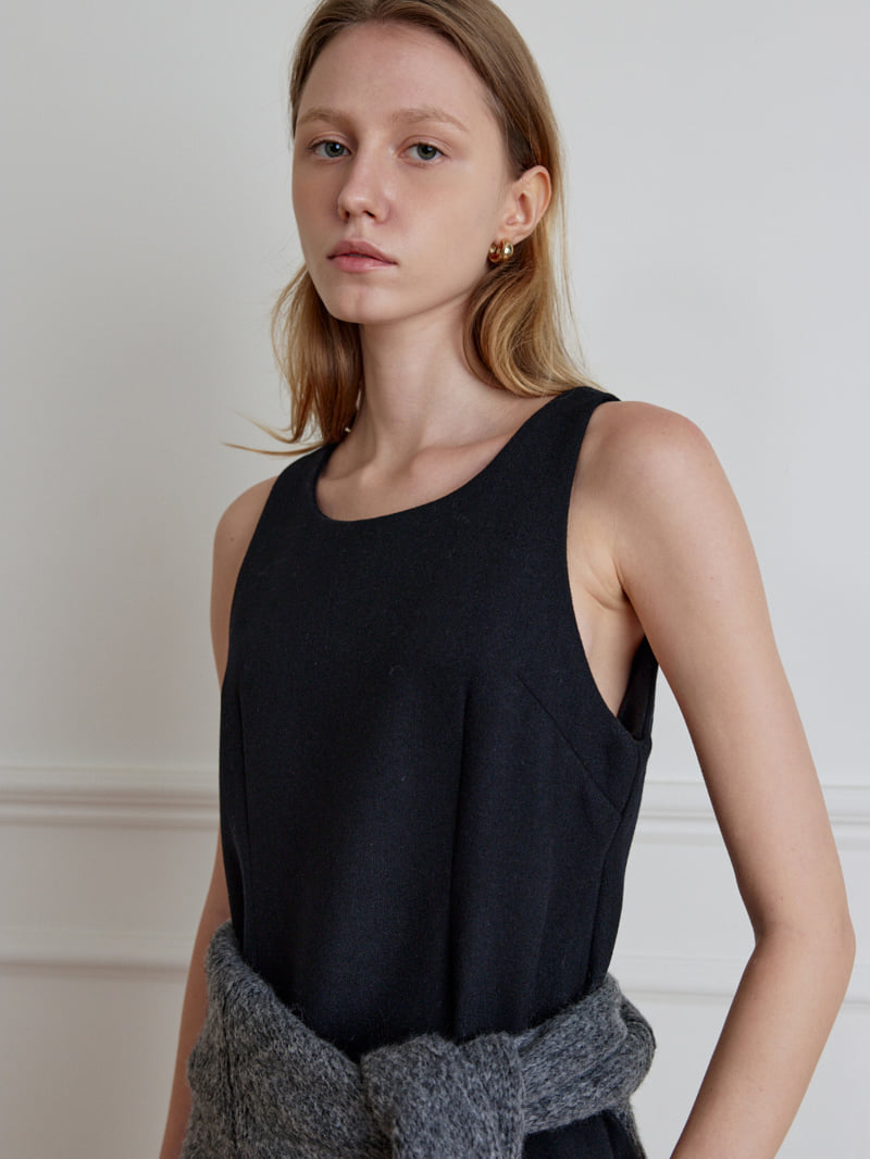 Understanding - Korean Women Fashion - #shopsmall - Line Long Wool One-piece - 7
