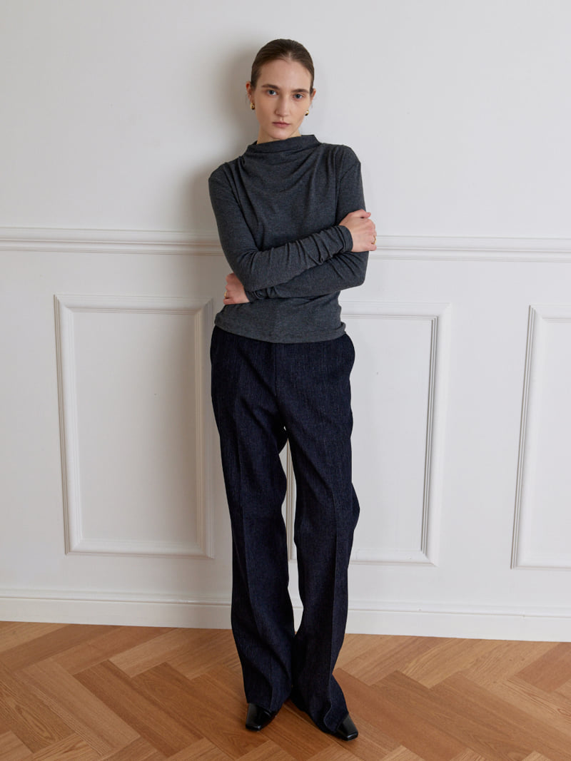 Understanding - Korean Women Fashion - #shopsmall - Turtleneck Shirring Tee - 6