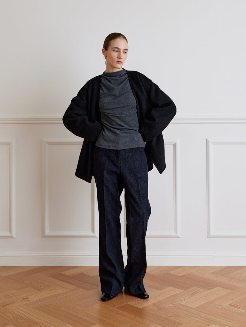 Understanding - Korean Women Fashion - #thatsdarling - Turtleneck Shirring Tee - 7