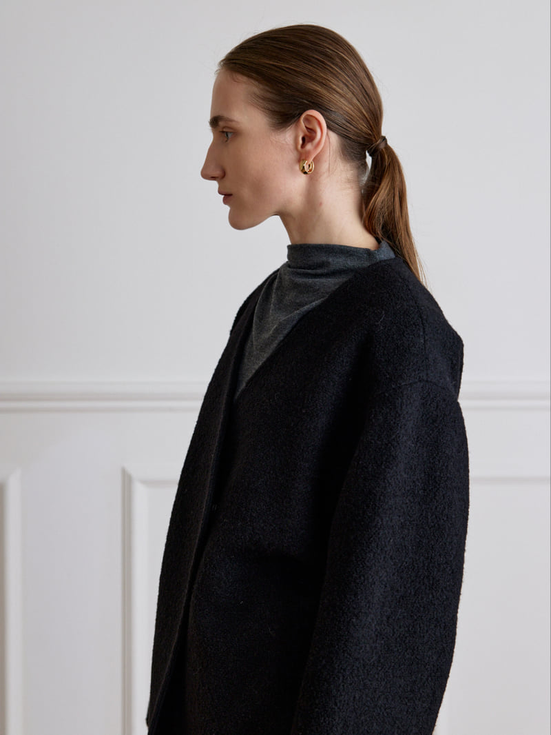 Understanding - Korean Women Fashion - #thatsdarling - Bouclé Line Cardigan Jacket - 5