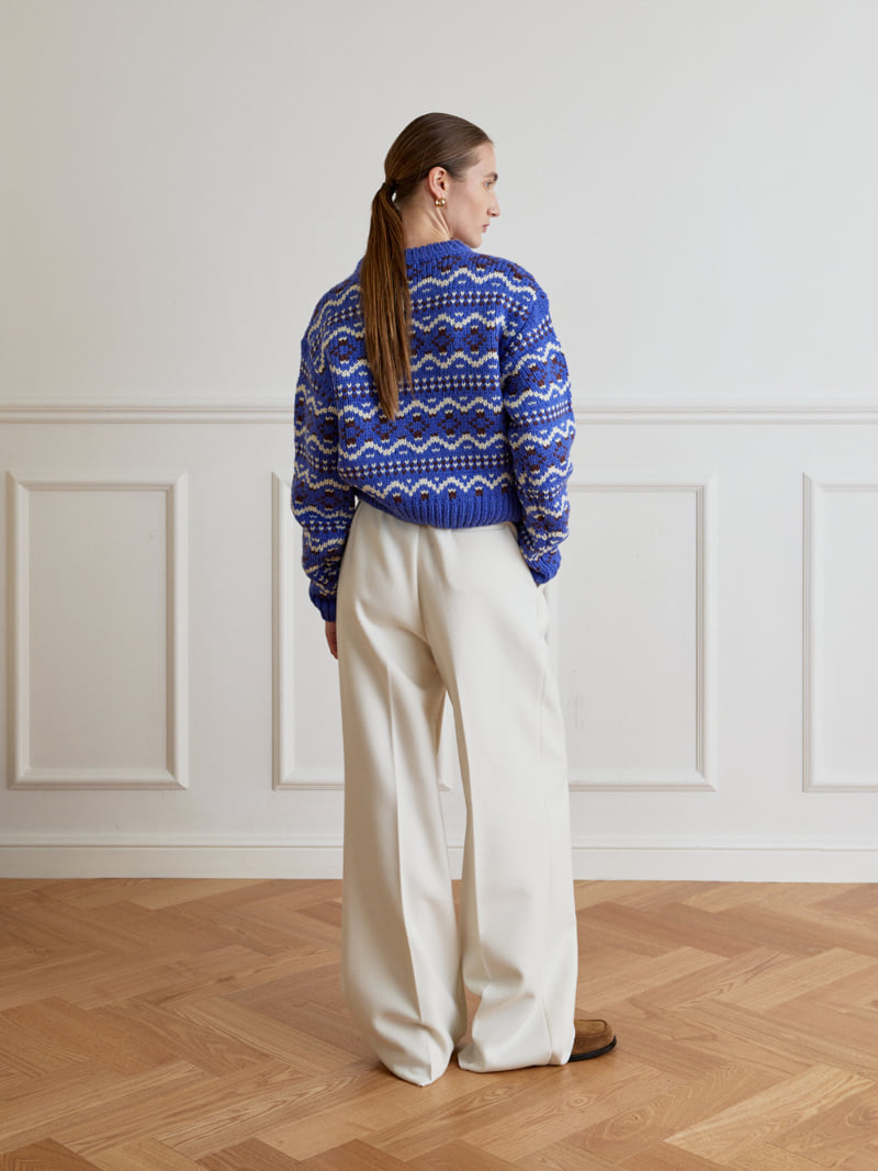 Understanding - Korean Women Fashion - #womensfashion - Jacquard Round Knit - 8