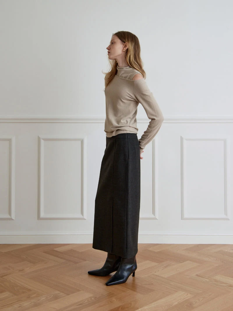 Understanding - Korean Women Fashion - #momslook - Slit Long Skirt - 4