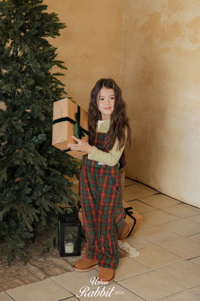 Urban Rabbit - Korean Children Fashion - #Kfashion4kids - Winter Check Overalls - 6