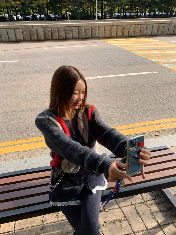 Urban Rabbit - Korean Children Fashion - #childofig - Argyle Cardigan (Mom) - 3