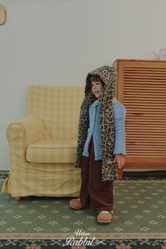Urban Rabbit - Korean Children Fashion - #childrensboutique - Leopard Hood Muffler - 8