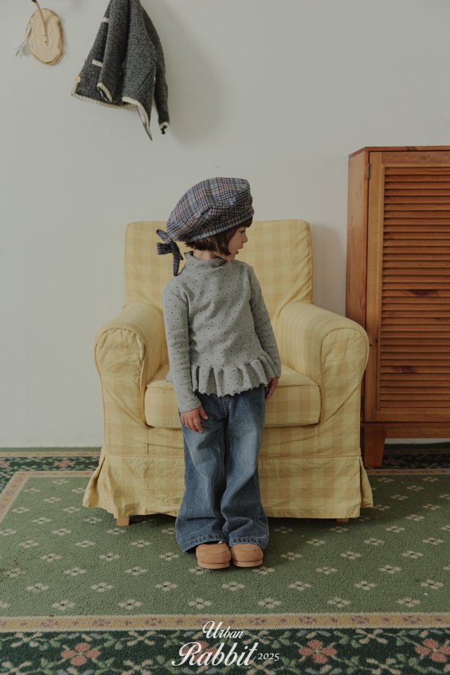 Urban Rabbit - Korean Children Fashion - #childrensboutique - Warm Dot Frill Tee