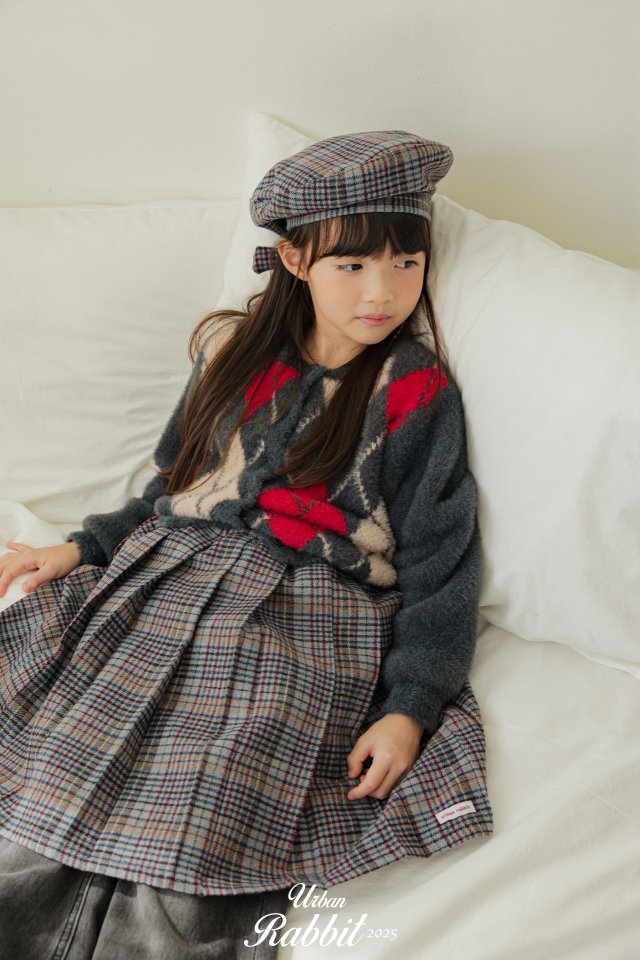Urban Rabbit - Korean Children Fashion - #childofig - Check Long Skirt - 4