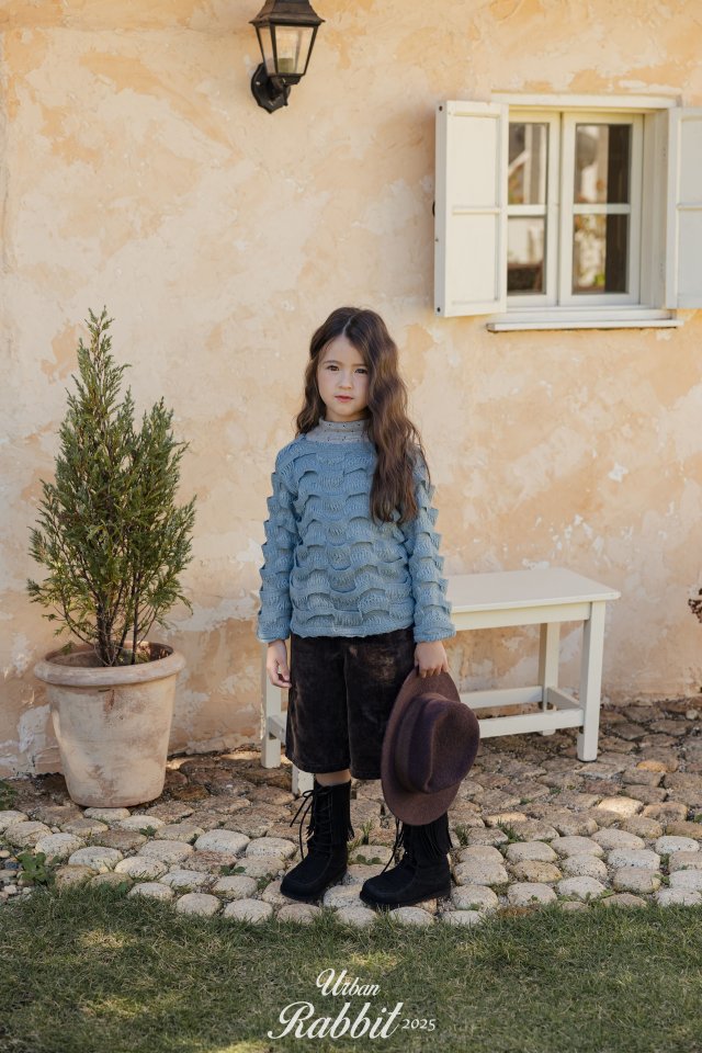 Urban Rabbit - Korean Children Fashion - #designkidswear - Velvet Denim Bermuda Pants - 7