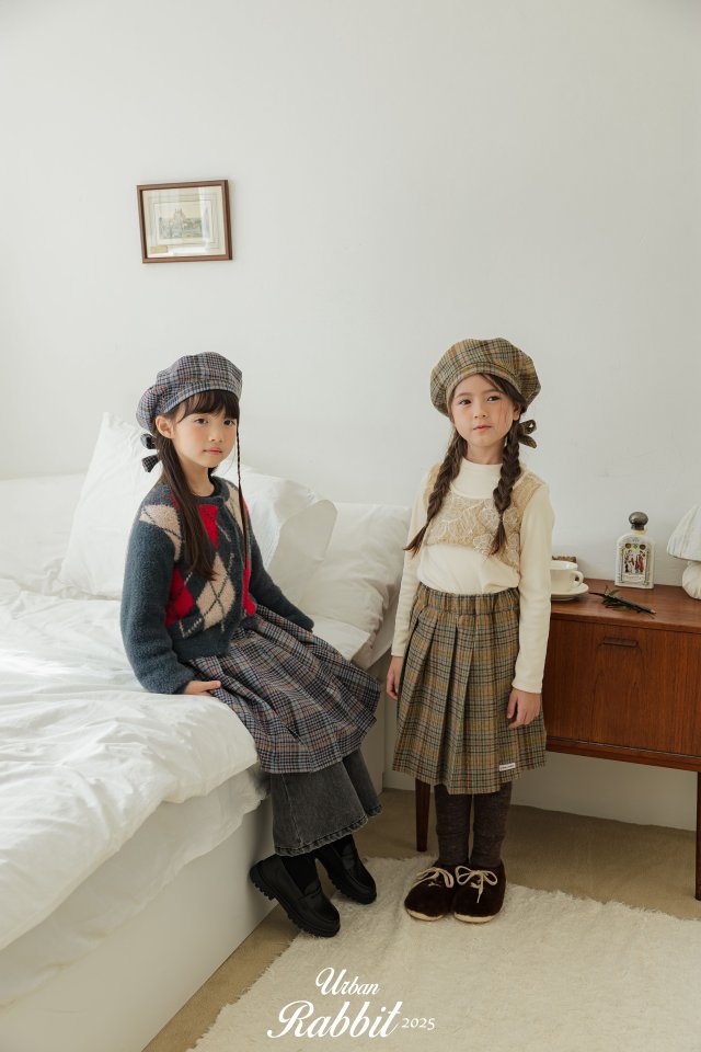 Urban Rabbit - Korean Children Fashion - #designkidswear - Check Long Skirt - 5