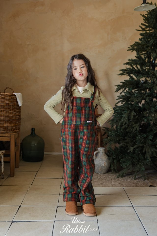 Urban Rabbit - Korean Children Fashion - #discoveringself - Winter Check Overalls