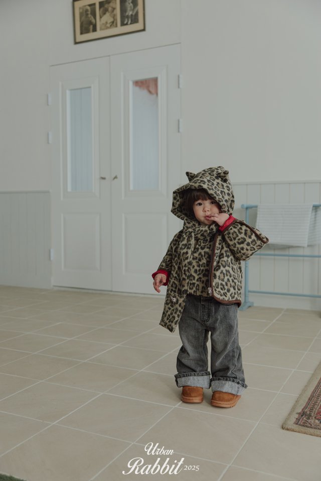 Urban Rabbit - Korean Children Fashion - #kidsshorts - Leopard Hood Muffler - 12