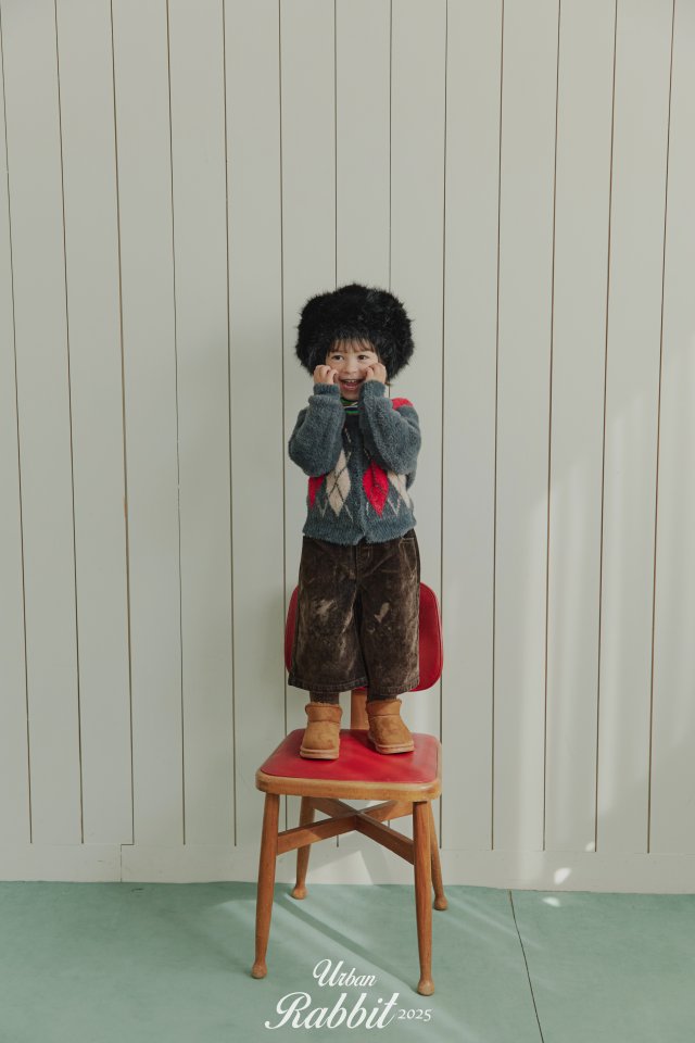 Urban Rabbit - Korean Children Fashion - #kidsshorts - Velvet Denim Bermuda Pants - 10