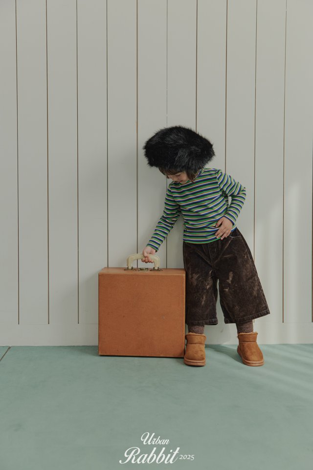 Urban Rabbit - Korean Children Fashion - #kidsstore - Velvet Denim Bermuda Pants - 11