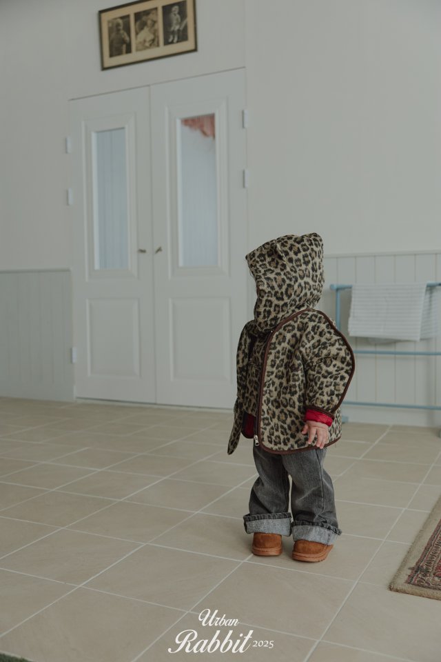 Urban Rabbit - Korean Children Fashion - #kidsstore - Leopard Padding Jacket - 3