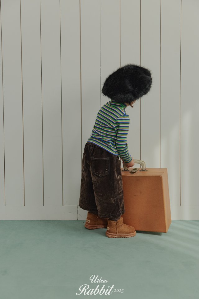 Urban Rabbit - Korean Children Fashion - #kidzfashiontrend - Velvet Denim Bermuda Pants - 12