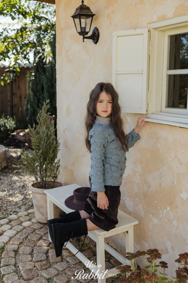Urban Rabbit - Korean Children Fashion - #kidzfashiontrend - Wave Knit Tee - 8