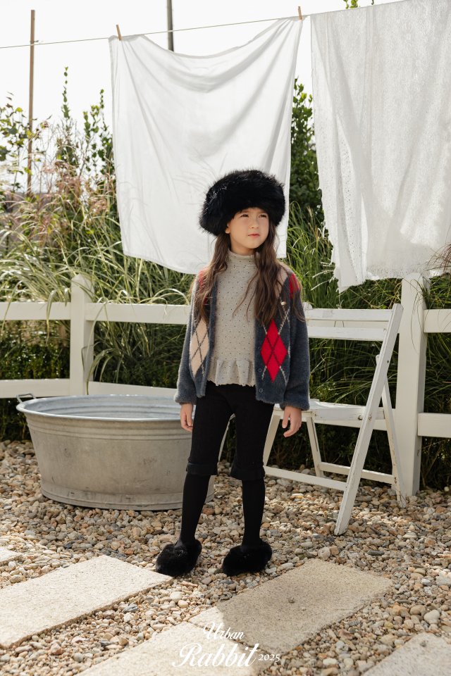 Urban Rabbit - Korean Children Fashion - #kidzfashiontrend - Argyle Cardigan