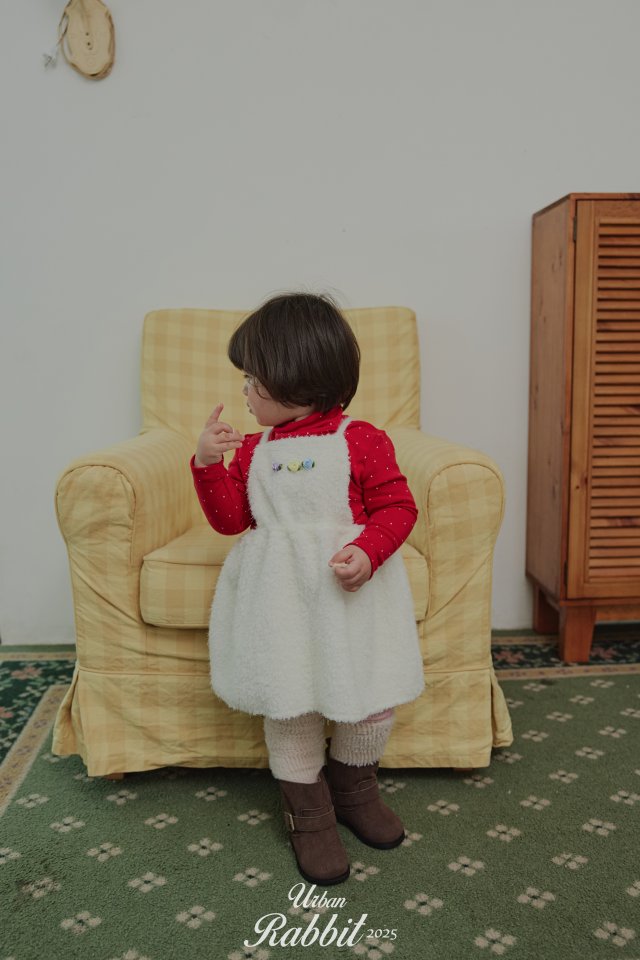 Urban Rabbit - Korean Children Fashion - #littlefashionista - Warm Dot Frill Tee - 9