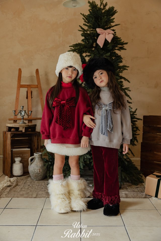 Urban Rabbit - Korean Children Fashion - #littlefashionista - Velvet Ribbon Sweatshirt