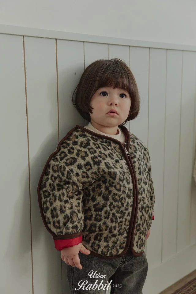 Urban Rabbit - Korean Children Fashion - #littlefashionista - Leopard Padding Jacket - 6