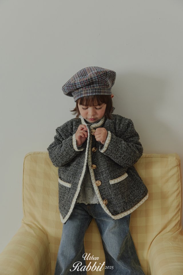 Urban Rabbit - Korean Children Fashion - #magicofchildhood - Tweed Winter Coat - 5