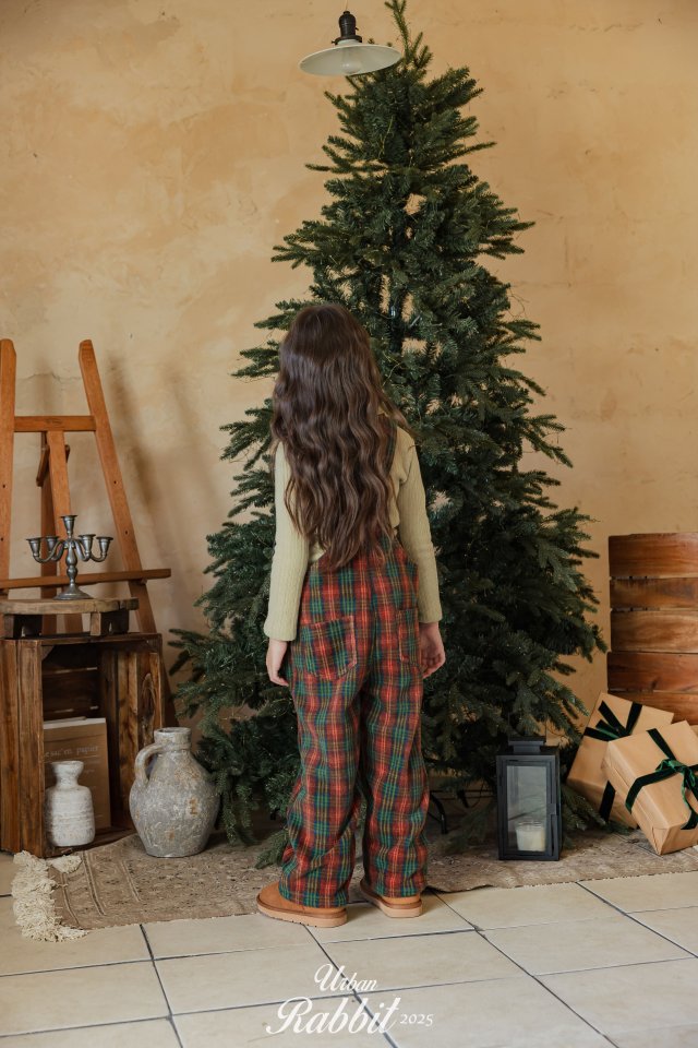 Urban Rabbit - Korean Children Fashion - #magicofchildhood - Winter Check Overalls - 8