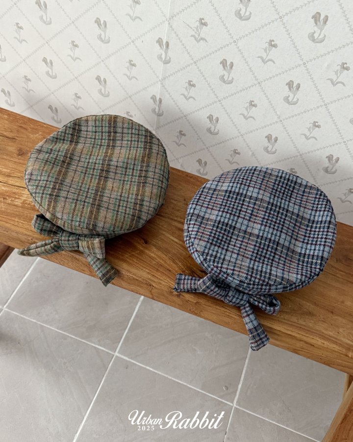 Urban Rabbit - Korean Children Fashion - #magicofchildhood - Check Beret Ribbon Pin Set - 7