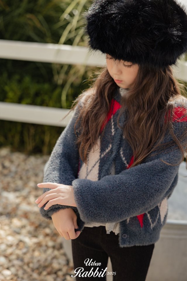 Urban Rabbit - Korean Children Fashion - #prettylittlegirls - Argyle Cardigan - 6
